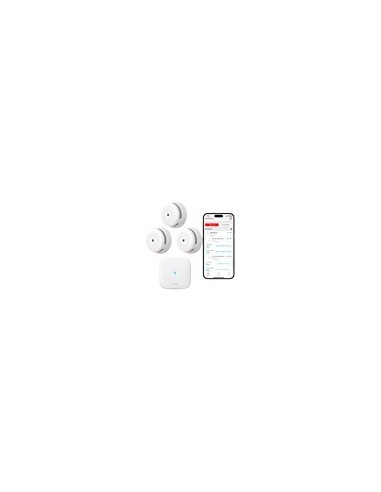 PACK DE 3 MINI DETECTOR DE HUMO AUTÓNOMO X-SENSE - CONEXIÓN CON HUB SBS50 PARA COMUNICACIÓN POR APP - PERMITE CONECTAR 50 DETECT