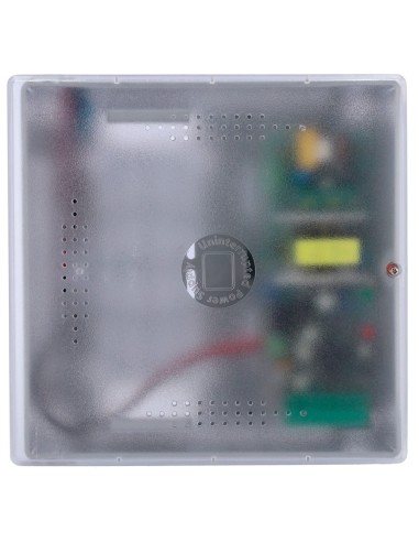ALIMENTADOR PARA CONTROL DE ACCESO - CONFIGURABLE NO/NC - SALIDA DC 13.5V / 3A - CAJA DE PLÁSTICO - APTO PARA BATERÍA AUXILIAR 1