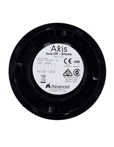 ADVANCED OPTICAL ANALOG DETECTOR - WITHOUT LOOP ISOLATOR - AXIS SERIES - COMPATIBLE WITH ARGUS VEGA PROTOCOL - BASE NOT INCLUDE