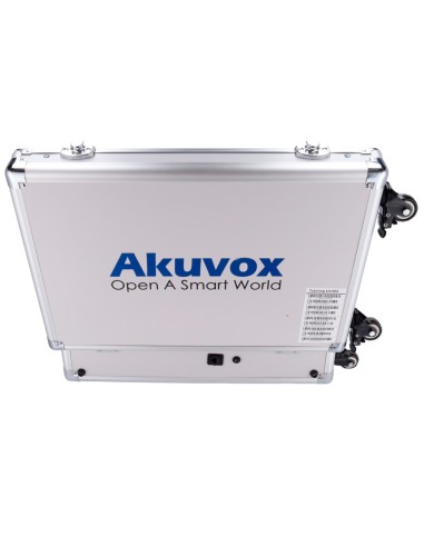 MALETÍN DE EXPOSICIÓN - VIDEOPORTEROS AKUVOX - ROUTER WIFI Y SWITCH POE - LICENCIA GRAUITA AKUVOX CLOUD SERVICES - PLUG &AMP; PL