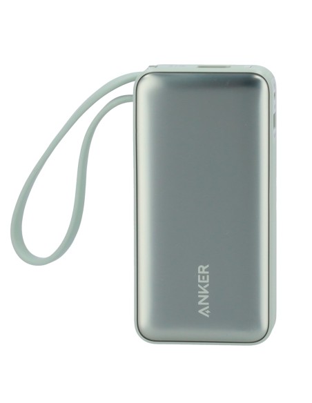 ANKER POWER BANK CON PANTALLA LCD - CAPACIDAD 10000MAH | COLOR VERDE - ENTRADAS CABLE INTEGRADO, PUERTO USB-C - SALIDAS CABLE IN