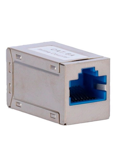 CONECTOR - EMPALME PARA CABLES UTP CAT 6A - CONECTOR ENTRADA RJ45 - CONECTOR SALIDA RJ45 - COMPATIBLE UTP CATEGORÍA 6A Y ANTERIO