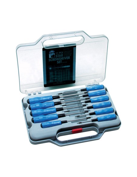 JUEGO DE DESTORNILLADORES TORX 11 PIEZAS