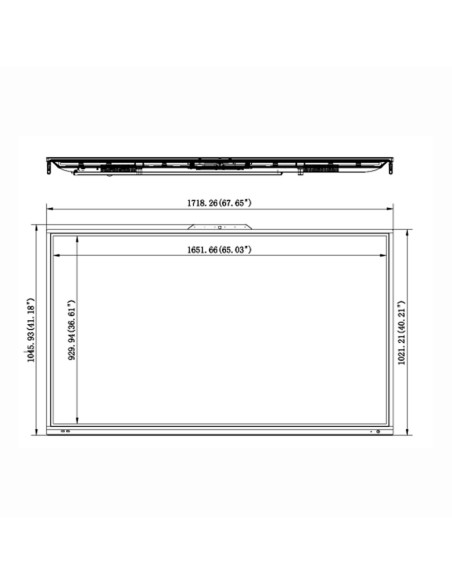 ÉCRAN INTERACTIF 75" 4K DLED - RAPPORT DE CONTRASTE D'IMAGE 1200:1 - LUMINOSITÉ 350 CD/M2 - 1XRS-232, 1XTOUCH-USB, 2XLAN, 2XHDM