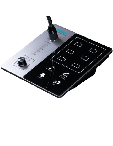 MICRÓFONO DE PUPITRE - PULSADOR PARA ANUNCIOS - HASTA 6 MICROS ENCADENABLES - ALIMENTACIÓN MEDIANTE AMPLIFICADOR - COMPATIBLE CO