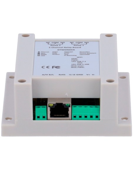 MÓDULO DE ADQUISICIÓN Y CONTROL DE DATOS - 2 ENTRADAS DIGITALES | 2 SALIDAS DE RELÉ (NO/NC) - PROTOCOLOS: MODBUS/TCP, TCP/IP, UD