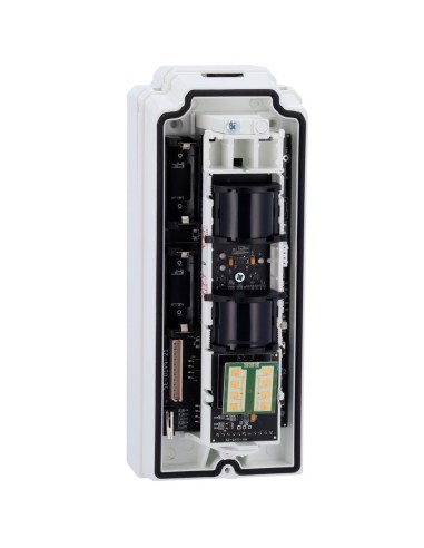 DETECTOR EXTERIOR DUEVI BAJO CONSUMO - PREPARADO PARA INTEGRAR TRANSMISOR DE TERCEROS - DOBLE PIR Y MICROONDAS (24 GHZ) - DETECC