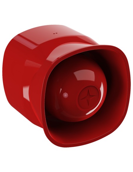 SIRENA VÍA RADIO PARA MONTAJE EN PARED - AMPLITUD/FRECUENCIA CON OPTIMIZACIÓN AUTOMÁTICA - UTILIZA BATERÍA DE LITIO ESTÁNDAR DE