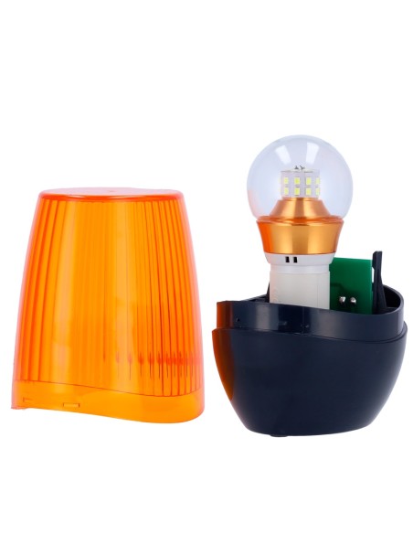 LÁMPARA LED - COLOR AMARILLO - INDICACIÓN LUMINOSA DE APERTURA Y CIERRE - APTA PARA USO EXTERIOR - ALIMENTACIÓN AC 220 V - COMPA