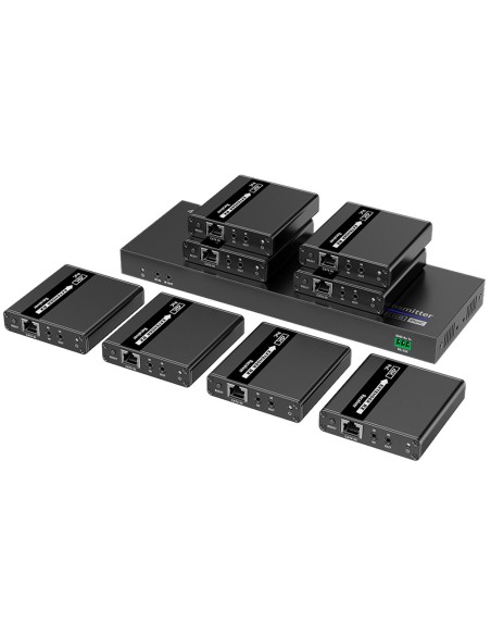 HDMI SIGNAL SPLITTER EXTENDER - RANGE 40 M - RESOLUTION 4K - ALLOWS 1 CONNECTIONS:8 - HDMI LOOP OUT - POC - CABLE POWER SUPPLY