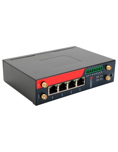 HONGDIAN ROUTER INDUSTRIAL 4G - 4G CAT 4 - 4 PUERTOS POE+ ETHERNET RJ45 10/100/1000  - RANURA TARJETA SIM 4G/3G - PUERTOS RS232/