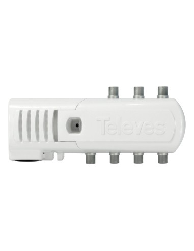 AMPLIFICADOR INTERIOR ANTENA TV ''F'' 6 SALIDAS: VHF/UHF-LTE700 READY TELEVES 553120