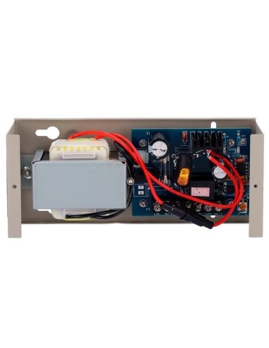 ALIMENTADOR PARA CONTROL DE ACCESO - CONFIGURABLE NO/NC - SALIDA DC 12.8V / 1.8A - CAJA DE METAL CON CERRADURA - MONTAJE EN SUPE