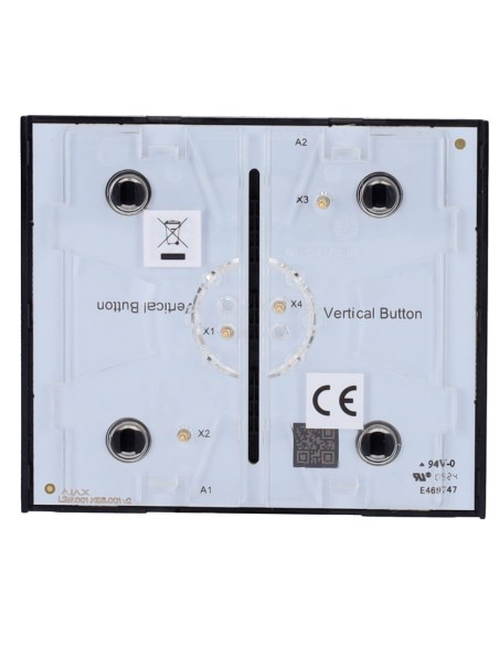 PANEL TÁCTIL PARA INTERRUPTOR DE LUZ DOBLE  - COMPATIBLE CON AJ-LIGHTCORE-2G-VERT - RETROILUMINACIÓN LED - PANEL TÁCTIL CENTRAL
