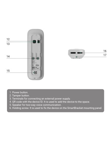 DOORBELL 4 MP CON IA INTEGRADA  - DETECTOR PIR ALCANCE HASTA 4 M - AUDIO BIDIRECCIONAL CON CANCELACIÓN DE RUIDO - VISIÓN NOCTURN