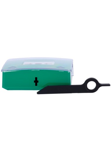 BOTÓN MANUAL DE ALARMA DE INCENDIO VERDE - INALÁMBRICO 868 MHZ JEWELLER - BOTÓN ALARMA INCENDIO O ACTIVADOR DE ESCENARIOS - COMP