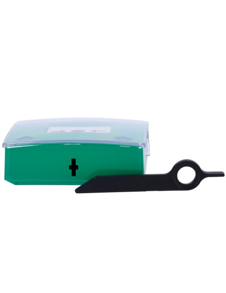 BOTÓN MANUAL DE ALARMA DE INCENDIO VERDE - INALÁMBRICO 868 MHZ JEWELLER - BOTÓN ALARMA INCENDIO O ACTIVADOR DE ESCENARIOS - COMP