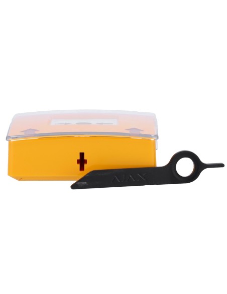 BOTÓN MANUAL DE ALARMA DE INCENDIO AMARILLO - INALÁMBRICO 868 MHZ JEWELLER - BOTÓN ALARMA INCENDIO O ACTIVADOR DE ESCENARIOS - C