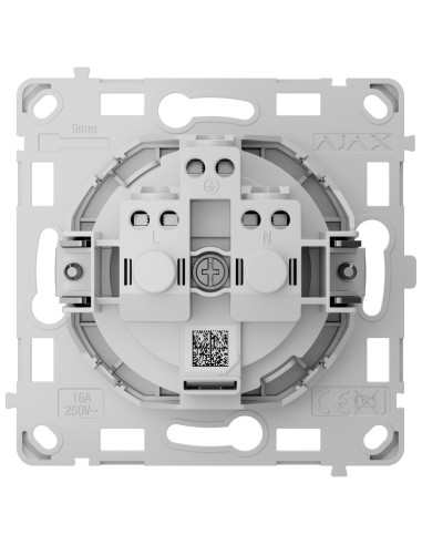 ENCHUFE BÁSICO VERTICAL TIPO F - ALIMENTACIÓN 250 V AC 50/60 HZ - HASTA 3.6 KW (CARGA RESISTIVA A 250 V) - PROTECCIÓN CONTRA POL