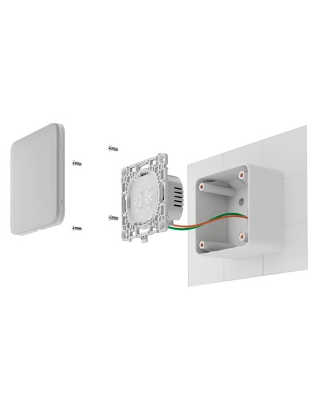 CAJA DE MONTAJE PARA UN DISPOSITIVO - USO INTERIORES - COMPATIBLE CON AJ-SOLOBUTTON O AJ-SOLOCOVER - FACTOR DE FORMA EUROPEO 55