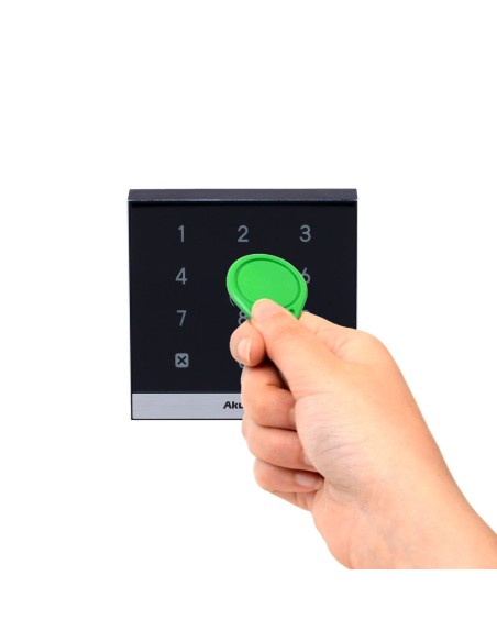 CONTROL DE ACCESO IK07 - TARJETA EM/MF, NFC Y PIN | 1 RELÉ - 20.000 USUARIOS | 100.000 REGISTROS - CONTROLADORA INTEGRADA | WIEG