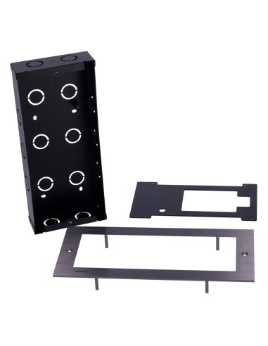 PANEL FRONTAL Y CAJA DE REGISTRO ENCASTRADA - ESPECÍFICA PARA AKUVOX AK-X912S - PANEL: 273 (AL) X 126 (AN) X 3 (FO) MM - CAJA: 2