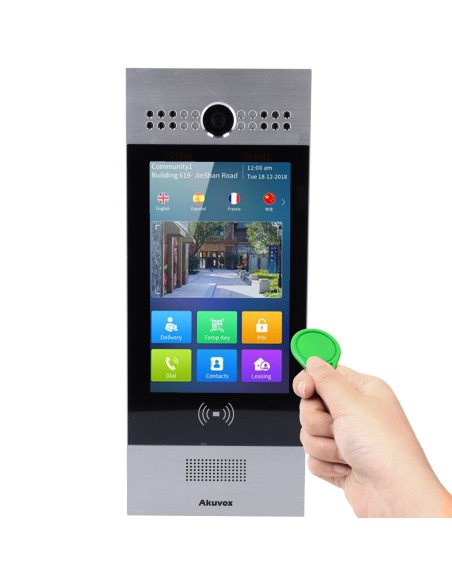 VIDEOPORTERO IP - CÁMARA 3 MPX | AUDIO Y VÍDEO BIDIRECCIONAL - FACIAL, TARJETA, PIN Y QR | 3 RELÉS - APARTAMENTOS | POE+, SIP ES