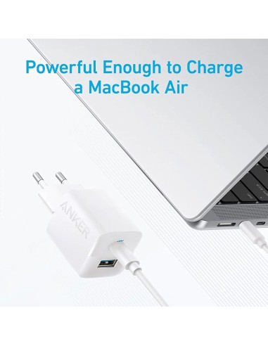 ANKER - USB CHARGER - POWER 33W - FAST CHARGING  - USB-C, USB-A OUTPUTS - WHITE COLOUR