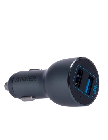ANKER - MECHERO COCHE DE METAL - POTENCIA 36W - CARGA RÁPIDA 18W | TECNOLOGÍA QC3.0 - SALIDAS 2X USB-A  - CARGA 2 DISPOSITIVOS A