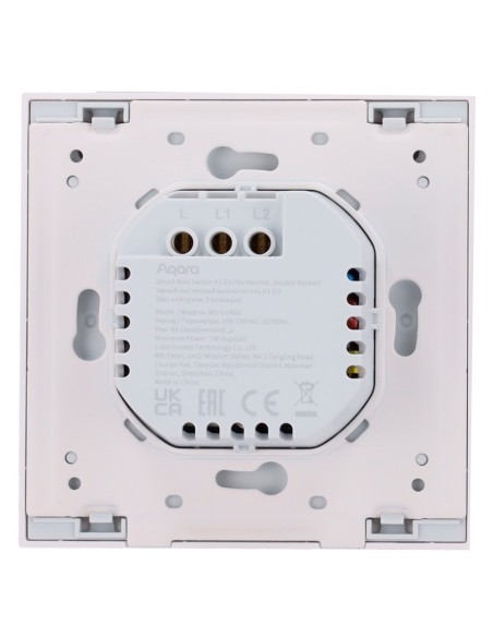AQARA INTERRUPTOR INTELIGENTE DE PARED H1 - ZIGBEE 3.0  - REQUIERE AQARA HUB - SIN NEUTRO / PROTECCIÓN CONTRA ALTO VOLTAJE - COM