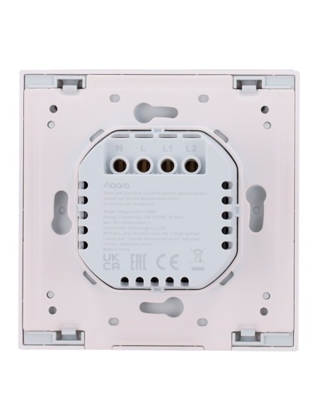 AQARA INTERRUPTOR INTELIGENTE DE PARED H1 - ZIGBEE 3.0  - REQUIERE AQARA HUB - CON NEUTRO / PROTECCIÓN CONTRA ALTO VOLTAJE - COM