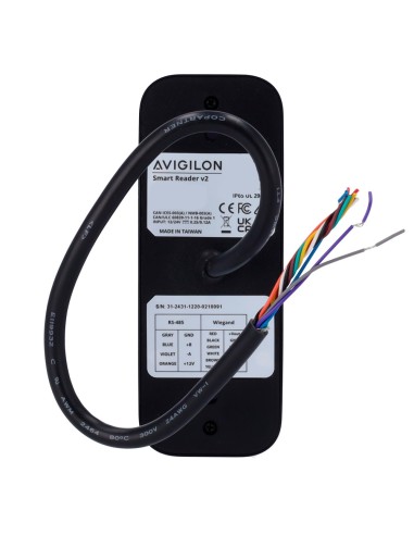 LECTOR DE ACCESO - ACCESO POR TARJETA MF DS/MF/EM, BLE Y NFC - INDICADOR LED Y ACÚSTICO - WIEGAND 26/34 | RS485 - COMPATIBLE CON
