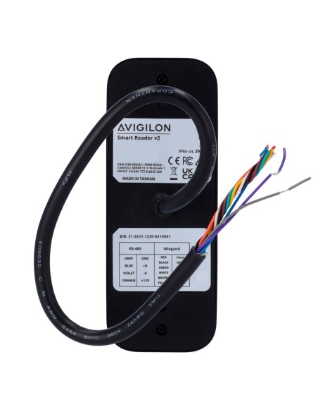 LECTOR DE ACCESO - ACCESO POR TARJETA MF DS/MF/EM, BLE Y NFC - INDICADOR LED Y ACÚSTICO - WIEGAND 26/34 | RS485 - COMPATIBLE CON