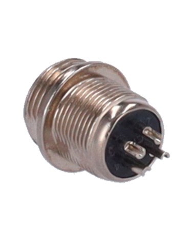 CONECTOR M12 MACHO PARA SOLDAR - STREAMAX COMPATIBLE - 10 UNIDADES POR BOLSA - 4 PINES