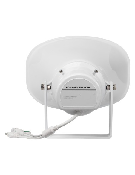 BOCINA IP - PROTOCOLO ONVIF - FORMATOS MP3 Y WAV - POE+ O DC - PLÁSTICO ABS