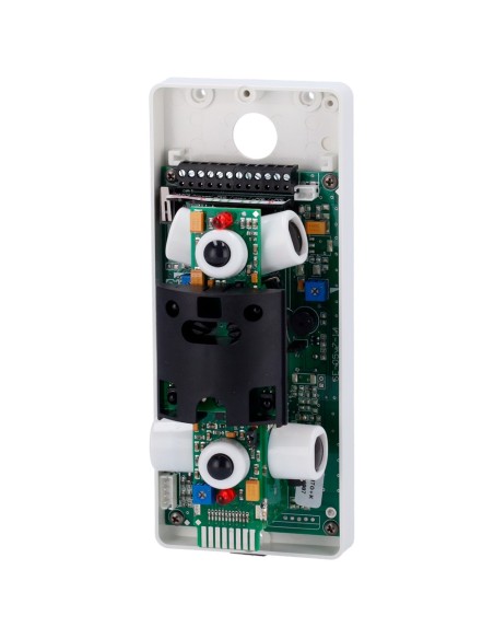 DETECTOR EXTERIOR DUEVI BAJO CONSUMO - PREPARADO PARA INTEGRAR TRANSMISOR DE TERCEROS - DOBLE PIR POR CADA LADO Y DOBLE PIR FRON