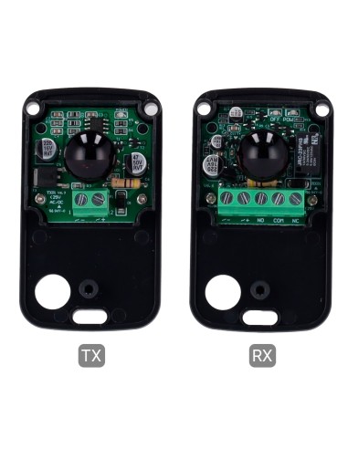 DETECTOR DE BARRERA POR INFRARROJOS - CABLEADO | 1 HAZ - ALCANCE MÁX. DE DETECCIÓN 15/10 M - SALIDA DE RELÉ - ALIMENTACIÓN 12~24