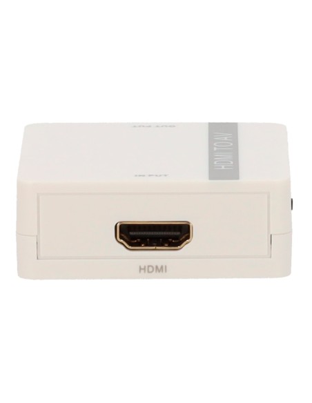 CONVERTIDOR HDMI A AV - 1 ENTRADA HDMI - 1 SALIDA AV - RESOLUCIÓN DE SALIDA PAL/NTSC - RESOLUCIÓN ENTRADA DE VÍDEO 1080P - SALID