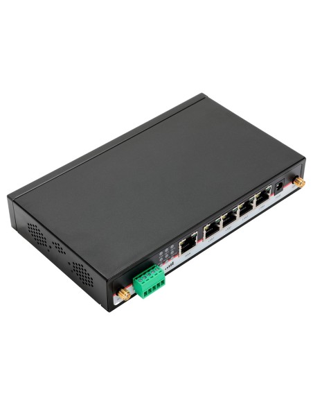HONGDIAN ROUTER 4G INDUSTRIAL - 2 X 4G MÓDULOS LTE CAT 6 - DOBLE MÓDEM DUAL SIM - PUERTOS RS232/RS485 - WI-FI 802.11B/G/N/AC 2.4