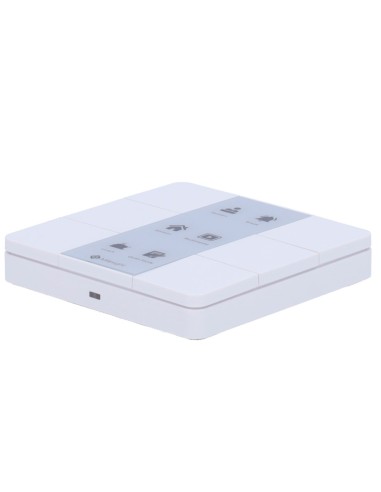 PANEL DE ESCENAS LORAWAN - HASTA 15KM DE ALCANCE CON VISIÓN DIRECTA - 6 PULSADORES DE ESCENA - CONFIGURACIÓN VÍA NFC Y APP_x000D