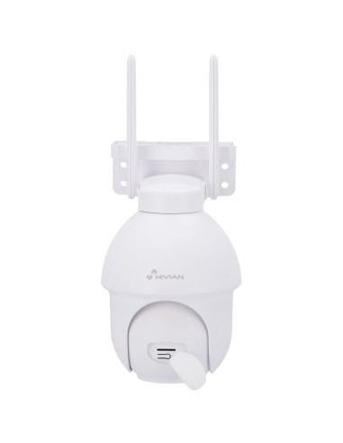 NIVIAN SMART CÁMARA 2.5K 4MP -  BLACK LIGHT FULL COLOR | PAN &AMP; TILL | IR 10 M - WIFI6 2.4 GHZ | EXTERIOR IP65 - DETECCIÓN DE