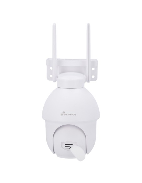 NIVIAN SMART CÁMARA 2.5K 4MP -  BLACK LIGHT FULL COLOR | PAN &AMP; TILL | IR 10 M - WIFI6 2.4 GHZ | EXTERIOR IP65 - DETECCIÓN DE