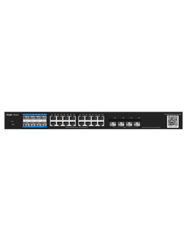 REYEE E-LIGHTEN SWITCH CLOUD CAPA 3 - 16 PUERTOS RJ45 GIGABIT + 4 PUERTOS SFP+ 10 GBPS - 8 PUERTOS SFP E-LIGHTEN (PON/ETHERNET)