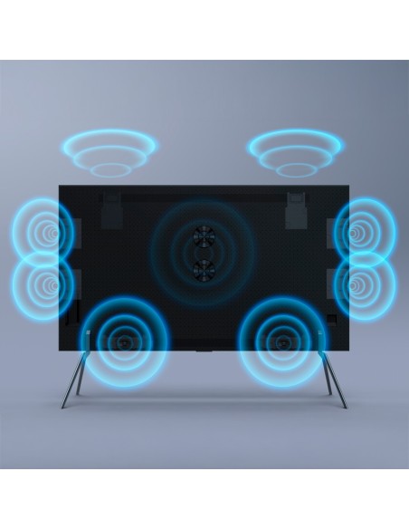 MONITEUR 115" 4K - APPLICATION GRATUITE DE PARTAGE D'ÉCRAN - FONCTIONNENENT 16/7 - SUPPORT MURAL INCLUS - ANDROID 14 - AUDIO AV