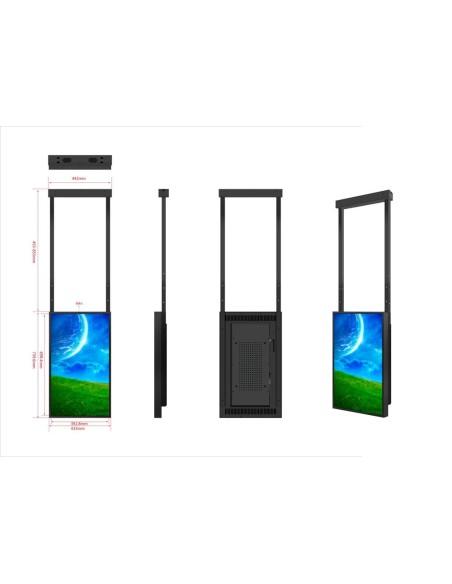 SUPORTE DE TETO - COMPATÍVEL COM SF-32WF35-FHD - DISTÂNCIA AO TETO 555-855MM