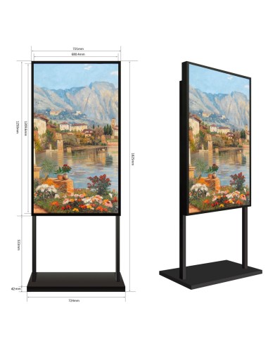 SUPORTE DE CHÃO  - COMPATÍVEL COM SF-55WF50-4K - DISTÂNCIA AO CHÃO 575MM