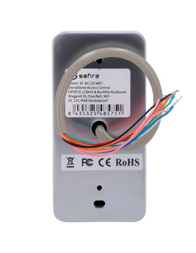 CONTROL DE ACCESO AUTÓNOMO - ACCESO POR TARJETA EM, PIN Y APP - SALIDA DE RELÉ, PULSADOR Y TIMBRE - WIEGAND 26 Y WIFI | CONTROL