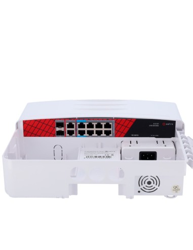 SAFIRE SWITCH HI-POE DE EXTERIOR - 8 PUERTOS POE + 2 SFP + 2 RJ45 - VELOCIDAD DE PUERTOS GIGABIT 10/100/1000MBPS - 6 PUERTOS POE