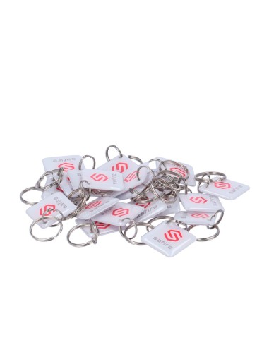 LLAVERO TAG DE PROXIMIDAD NUMERADO - ID POR RADIOFRECUENCIA - EM PASIVO | RESINA EPOXI BRILLANTE - BAJA FRECUENCIA 125 KHZ - DIM