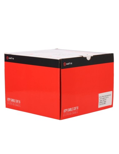 SAFIRE CABLE UTP CATEGORÍA 6 - CONDUCTOR CCA - DIÁMETRO 23 AWG-0,58MM - CUMPLE CON 90M FLUKE TEST - CUBIERTA EXTERIOR PVC - SE S